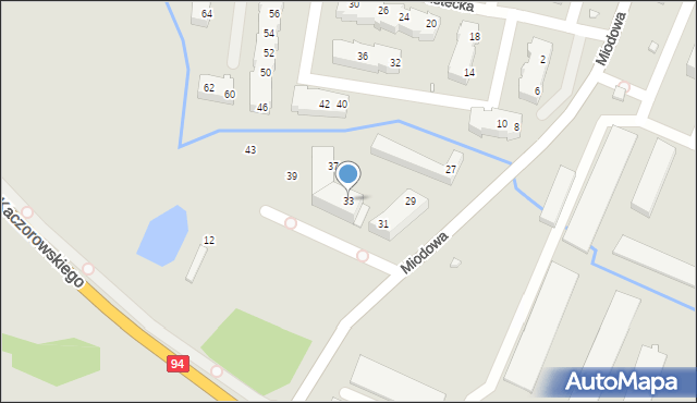 Wrocław, Miodowa, 33, mapa Wrocławia