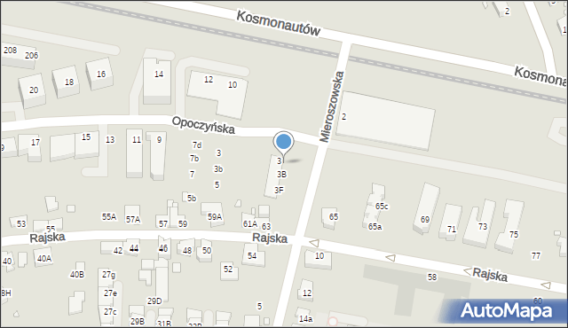 Wrocław, Mieroszowska, 3A, mapa Wrocławia