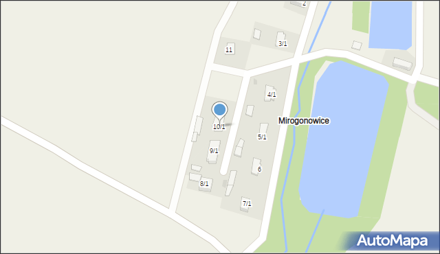 Wronów, Mirogonowice, 10/1, mapa Wronów