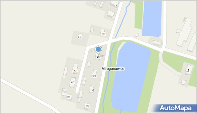 Wronów, Mirogonowice, 4/1, mapa Wronów