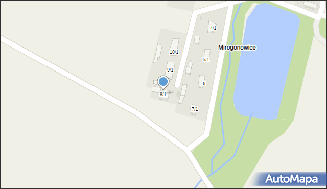 Wronów, Mirogonowice, 8/1, mapa Wronów