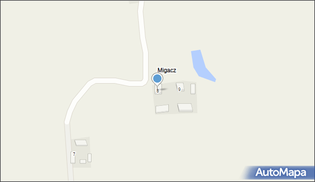 Wrząca, Migacz, 8, mapa Wrząca