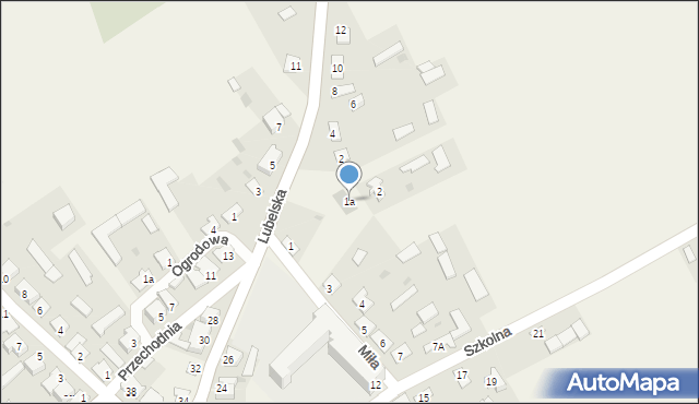 Wysokie, Miła, 1a, mapa Wysokie