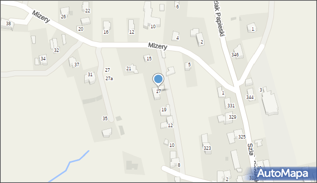 Ząb, Mizery Ludwika, ks., 17, mapa Ząb