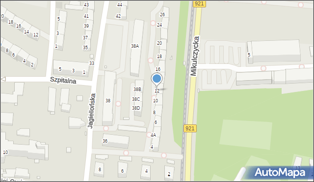 Zabrze, Mikulczycka, 12, mapa Zabrza