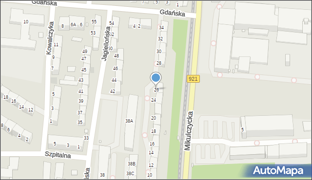 Zabrze, Mikulczycka, 26, mapa Zabrza