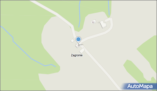 Zagórz, Miodowa, 10, mapa Zagórz