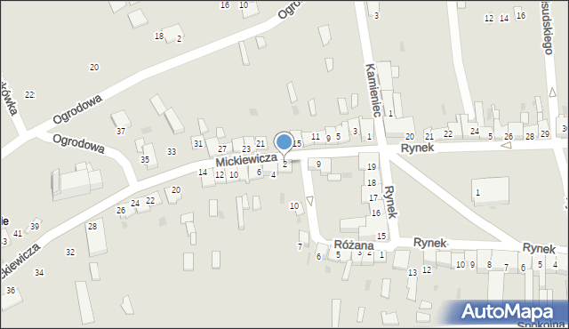 Zakliczyn, Mickiewicza Adama, 2, mapa Zakliczyn