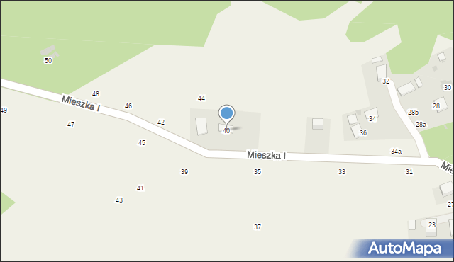 Zalasowa, Mieszka I, 40, mapa Zalasowa