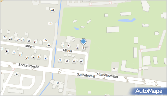 Zamość, Milera Stefana, 2, mapa Zamościa