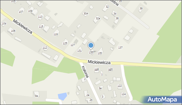 Zarzecze, Mickiewicza Adama, 133, mapa Zarzecze