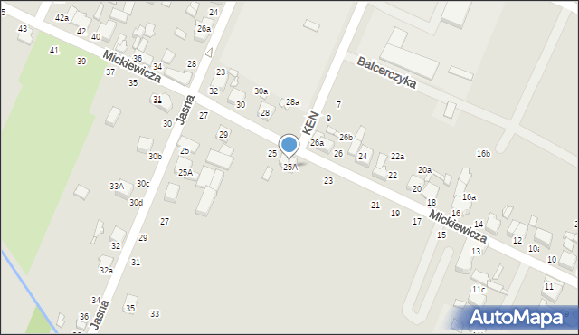 Zduńska Wola, Mickiewicza Adama, 25A, mapa Zduńska Wola