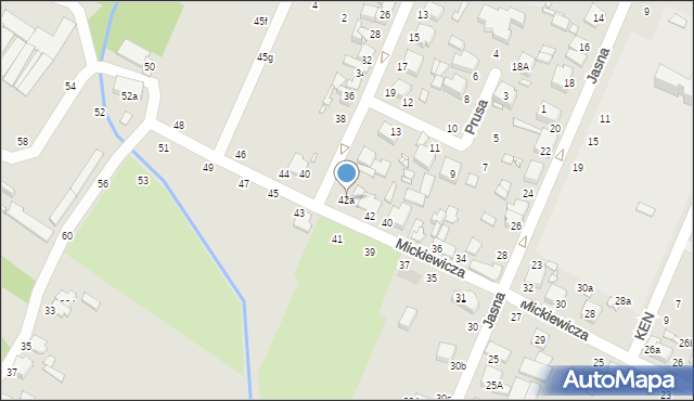 Zduńska Wola, Mickiewicza Adama, 42a, mapa Zduńska Wola