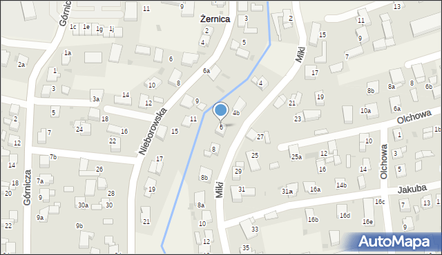 Żernica, Miki Leopolda, 6, mapa Żernica