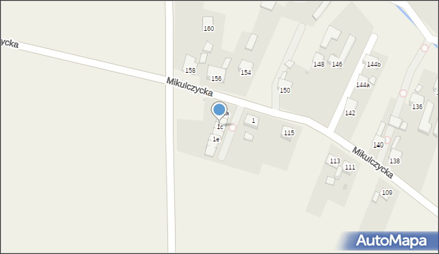 Ziemięcice, Mikulczycka, 1c, mapa Ziemięcice