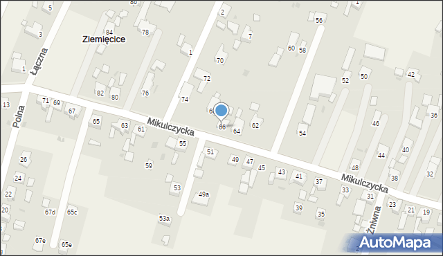 Ziemięcice, Mikulczycka, 66, mapa Ziemięcice