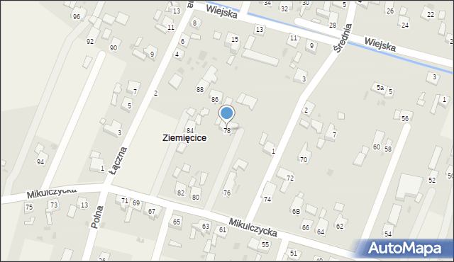 Ziemięcice, Mikulczycka, 78, mapa Ziemięcice