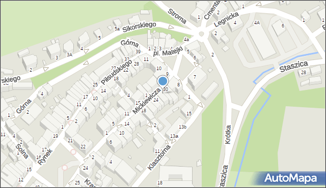 Złotoryja, Mickiewicza Adama, 26, mapa Złotoryja