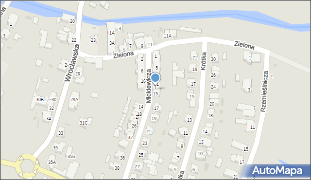 Żmigród, Mickiewicza Adama, 13, mapa Żmigród