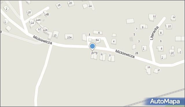 Żukowo, Mickiewicza Adama, 1h, mapa Żukowo