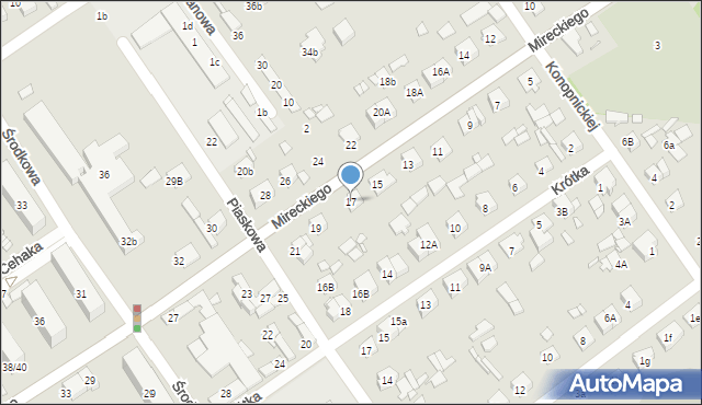 Żyrardów, Mireckiego Józefa, 17, mapa Żyrardów