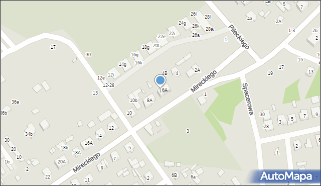 Żyrardów, Mireckiego Józefa, 6B, mapa Żyrardów