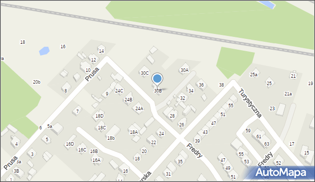 Andrespol, Młynarska, 30B, mapa Andrespol