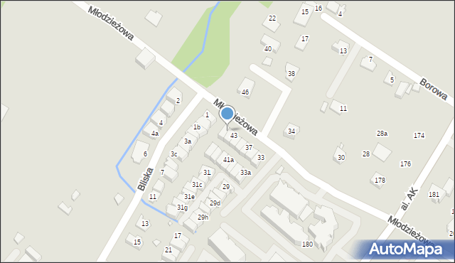 Bielsko-Biała, Młodzieżowa, 45, mapa Bielsko-Białej