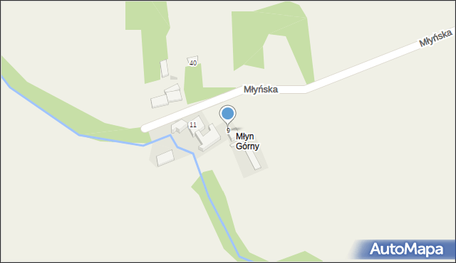 Bieńkowice, Młyńska, 9, mapa Bieńkowice