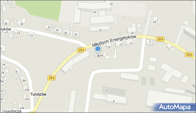 Bogatynia, Młodych Energetyków, 19, mapa Bogatynia