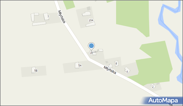 Borkowo Kościelne, Młyńska, 10, mapa Borkowo Kościelne