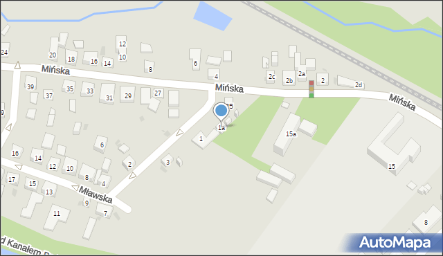 Bydgoszcz, Mławska, 1a, mapa Bydgoszczy