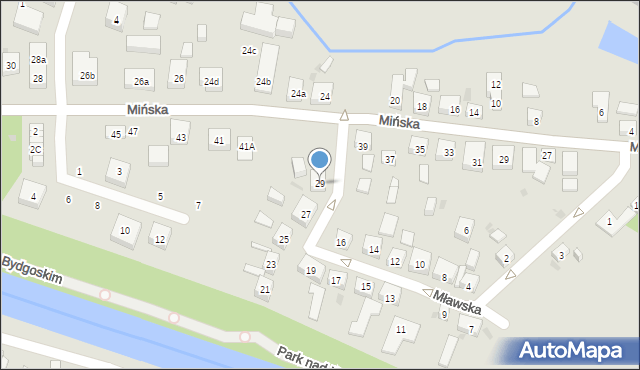 Bydgoszcz, Mławska, 29, mapa Bydgoszczy