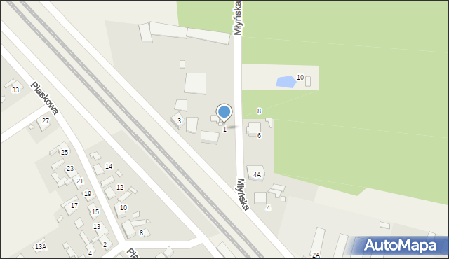 Chróścice, Młyńska, 1, mapa Chróścice