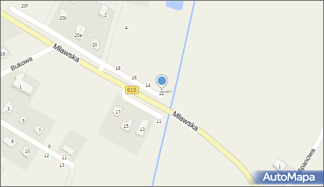 Chruszczewo, Mławska, 12, mapa Chruszczewo