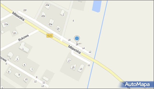 Chruszczewo, Mławska, 16, mapa Chruszczewo