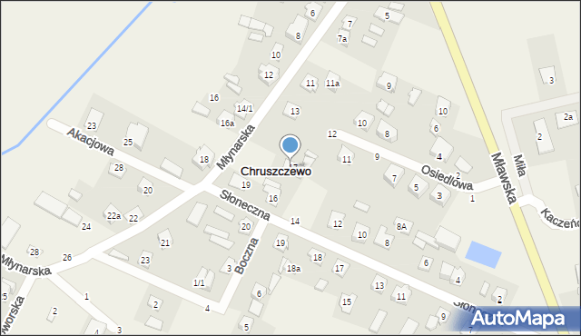 Chruszczewo, Młynarska, 17, mapa Chruszczewo