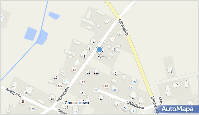 Chruszczewo, Młynarska, 7a, mapa Chruszczewo