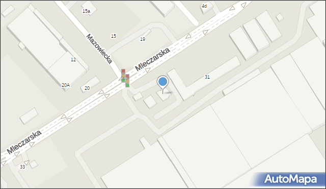Ciechanów, Mleczarska, 31, mapa Ciechanów