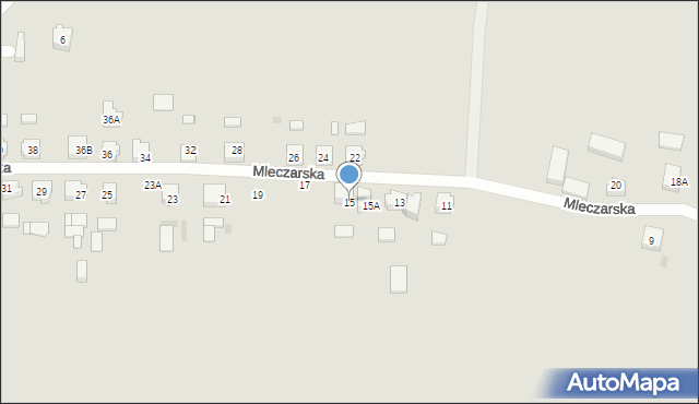 Czersk, Mleczarska, 15, mapa Czersk