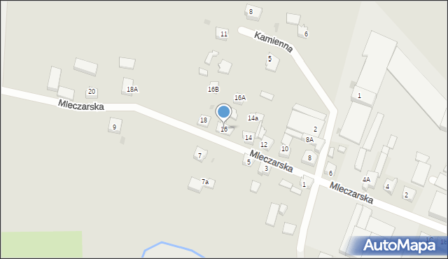 Czersk, Mleczarska, 16, mapa Czersk