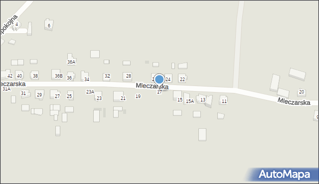 Czersk, Mleczarska, 17, mapa Czersk