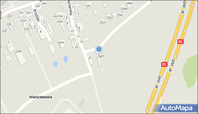 Częstochowa, Młynarska, 17A, mapa Częstochowy