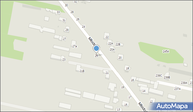 Częstochowa, Młodości, 25, mapa Częstochowy