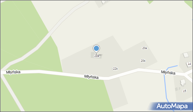 Domatówko, Młyńska, 22a, mapa Domatówko