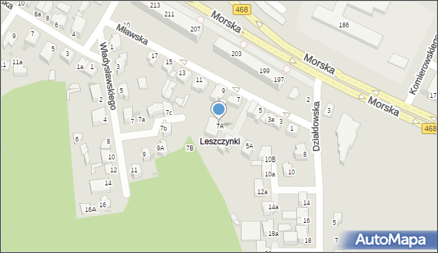 Gdynia, Mławska, 7A, mapa Gdyni