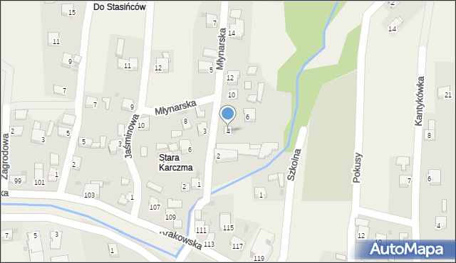 Gilowice, Młynarska, 4, mapa Gilowice