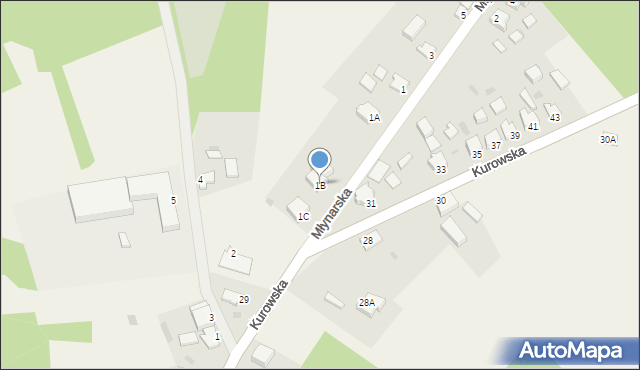 Górki Noteckie, Młynarska, 1B, mapa Górki Noteckie