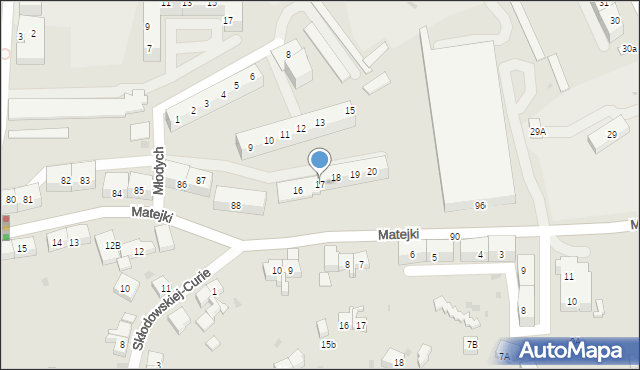 Gorzów Wielkopolski, Młodych, 17, mapa Gorzów Wielkopolski