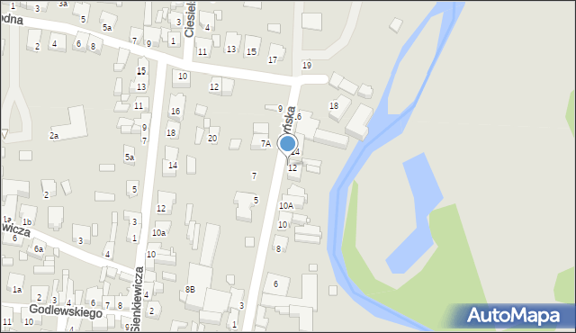 Grabów nad Prosną, Młyńska, 12A, mapa Grabów nad Prosną